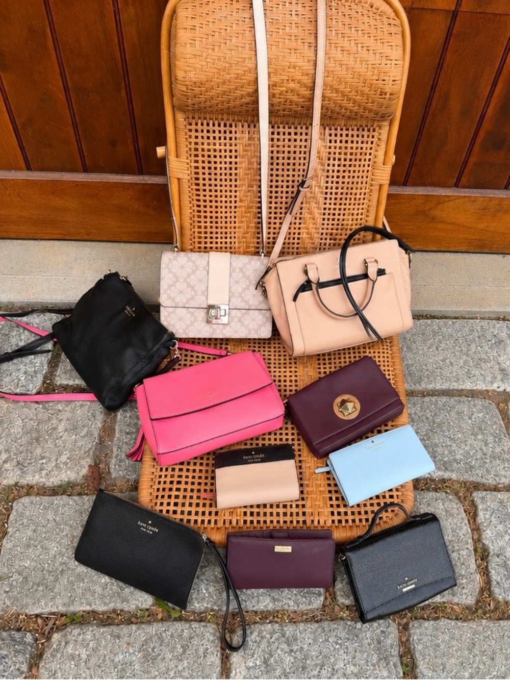 🖤✨Kate Spade Leather Bundle Lot 10 Bags Wallets Crossbodies Wristlets Reseller - Picture 2 of 16